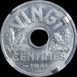 20c 1941 VINGT en MS65