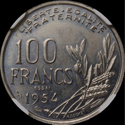 100f 1954 ESSAI en MS66