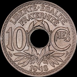 10c 1918 en MS66