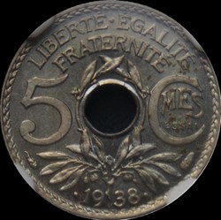5c .1938. en MS65