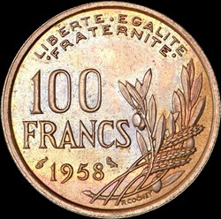 100f 1958 Chouette en MS64