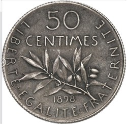 1898 Flan mat en MS62