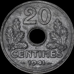 20c 1941 type "20" en UNC