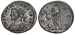 Diocletian - Lugdunum Bastien 311c (PLATE COIN)