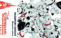 1994 LES 101 DALMATIENS DISNEYLAND PARIS VALIDE 1 JOUR
