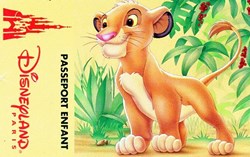 1996 SIMBA DISNEYLAND PARIS FORFAIT HOTEL FORFAIT VALIDE DU XXXXXX AU XXXXXX