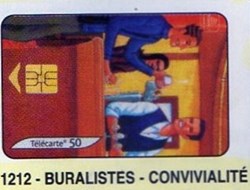2002 19 BURALISTES - CONVIVIALITE 120U 10/02 SO3 VERSO AMBIANCE