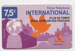 TICKET FRANCE TELECOM 7.5€ INTERNATIONAL
