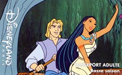 1997 POCAHONTAS DISNEYLAND PARIS VALIDE 1 JOUR