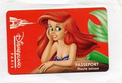 1995 LA PETITE SIRENE DISNEYLAND PARIS VALIDE 1 JOUR POUR 1 INVITE