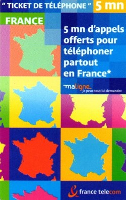 TICKET FRANCE TELECOM 5MN FRANCE