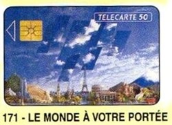 1991 16 LE MONDE A VOTRE PORTEE 50U 10/91 GEM CHIFFRE 7 GRAS SERIE B 1A17E
