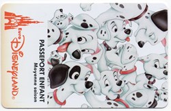 1994 LES 101 DALMATIENS EURODISNEYLAND VALIDE 1 JOUR