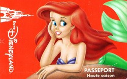 1994 LA PETITE SIRENE EURODISNEYLAND VALIDE 1 JOUR POUR UN INVITE
