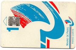 PARIS CARTE  1 LOGO VILLE VERSO STATIONNEMENT RESIDENTIEL