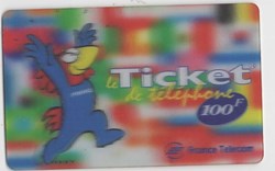 TICKET FRANCE TELECOM 100F FOOTIX