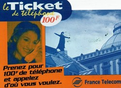 TICKET FRANCE TELECOM 100F FRANCE