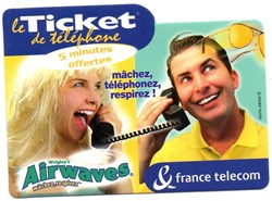 TICKET FRANCE TELECOM 5 MINUTES OFFERTES AIRWAVES 2