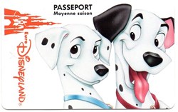 1994  PERDITA ET PONGO EURODISNEYLAND VALIDE 1 JOUR