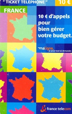 TICKET FRANCE TELECOM 10€ FRANCE