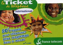 TICKET FRANCE TELECOM 50F INTERNATIONAL