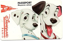 1994  PERDITA ET PONGO DISNEYLAND PARIS  VALIDE 1 JOUR