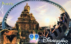 2000 TEMPLE DU PERIL DISNEYLAND PARIS  VALIDE 1 JOUR TEXTE 9 LIGNES