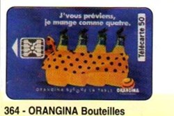 1993 22 ORANGINA BOUTEILLES 50U 07/93 SC4