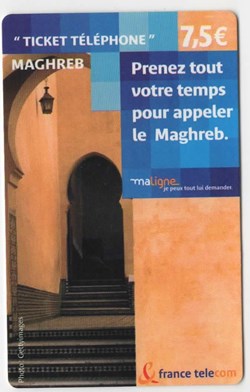 TICKET FRANCE TELECOM 7.5€ MAGHREB
