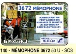 1991 07 MEMOPHONE 3672 120U 07/91 SO3 SANS CADRE NUMEROTATION SERIE A 195093