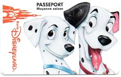 1994  PERDITA ET PONGO EURODISNEYLAND VALIDE LE XXXXXX ODYSSEE 25