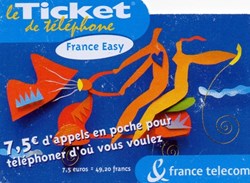 TICKET FRANCE TELECOM 7.5€ FRANCE EASY