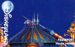1996 SPACE MOUNTAIN  DISNEYLAND PARIS VALIDE 1 JOUR TEXTE 9 LIGNES