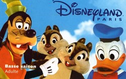 1998 DINGO, TIC & TAC ET DONALD DISNEYLAND PARIS VALIDE LE XXXXXX ODYSSEE