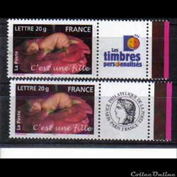 56 timbres personnalisés No 3804 A DE 2005