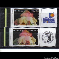 57 timbres personnalisés No 3805 A
