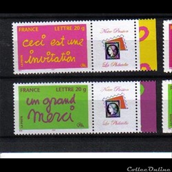40 timbres personnalisables 3760 B et 3761 B