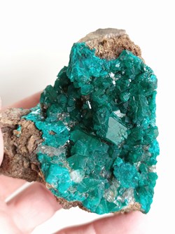 Dioptase et quartz