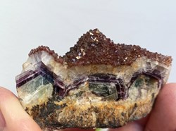 Quartz hematoide sur Fluorite (Morvan)