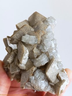 Fluorapatites sur Siderite