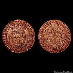 CHARLES VII Écu d'or à la couronne 3e type