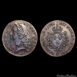 LOUIS XV Écu au bandeau 1751 K