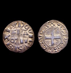 LOUIS VII Denier parisis, 3e type