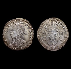 CHARLES IX Teston, 10e type, 1574 M
