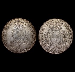 LOUIS XV Écu aux branches d'olivier 1727 C