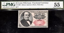 25 cents, 5th issue PMG55