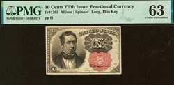 10 cent, 5th issue PMG63