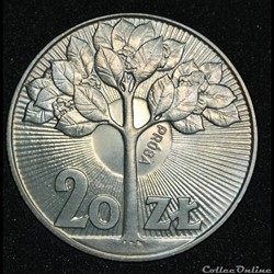 20 zlotych 1973 arbre