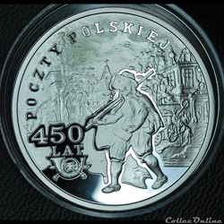 10 zlotych 2008 450 ans de la poste polonaise