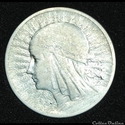 2 zlote 1934 tête de femme
